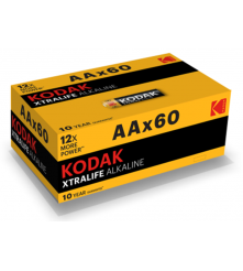 Kodak - 60-Pack Kodak XTRALIFE LR6 / AA / R6 / MN 1500 1.5V Alkaline battery - Size AA - BS412-CB