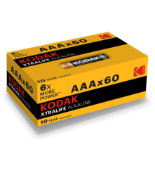 Kodak - 60-Pack Kodak XTRALIFE alkaline AAA/LR03 1.5V - Format AAA - BS426