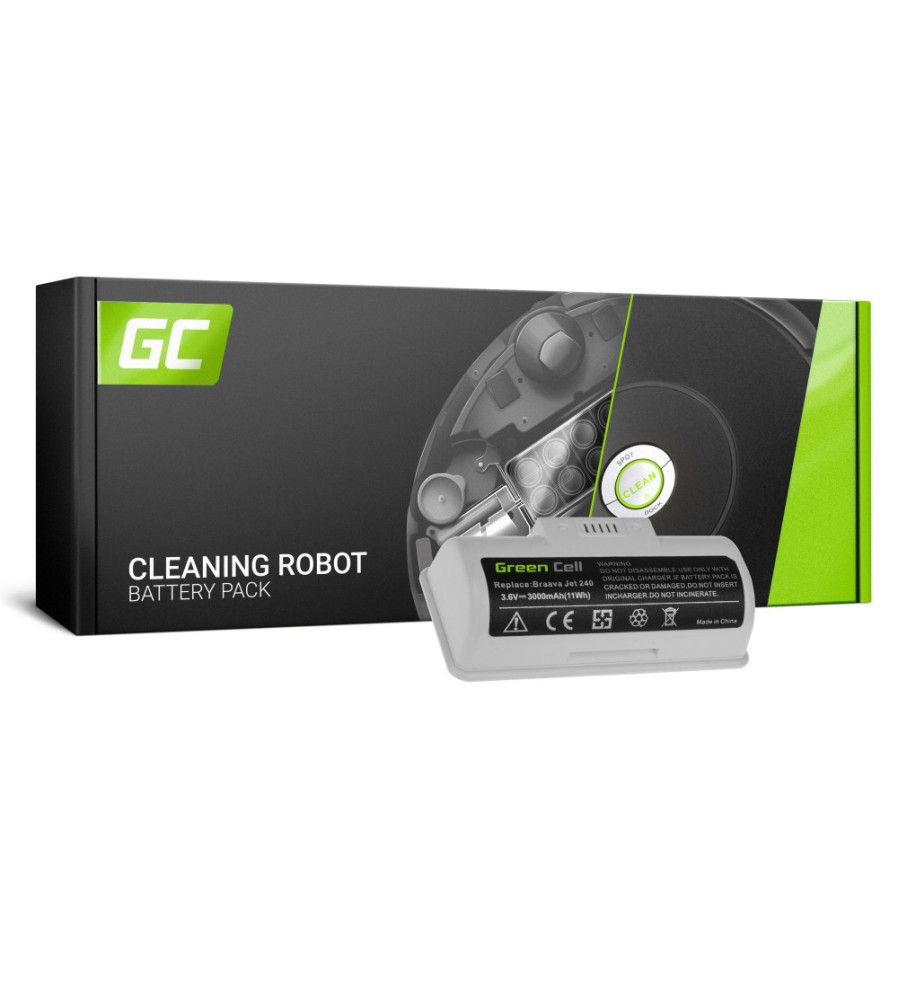 Green Cell - Baterie pentru iRobot Braava Jet 240 BC674 4446040 3.6V 3000mAh Ni-MH - Baterii pentru electronice - GC077