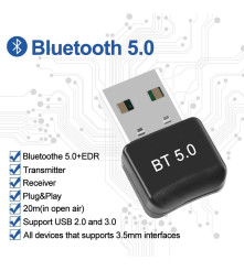 Oem - Adaptor Bluetooth 5.0 USB Dongle V5.0 - Wireless - AL1093