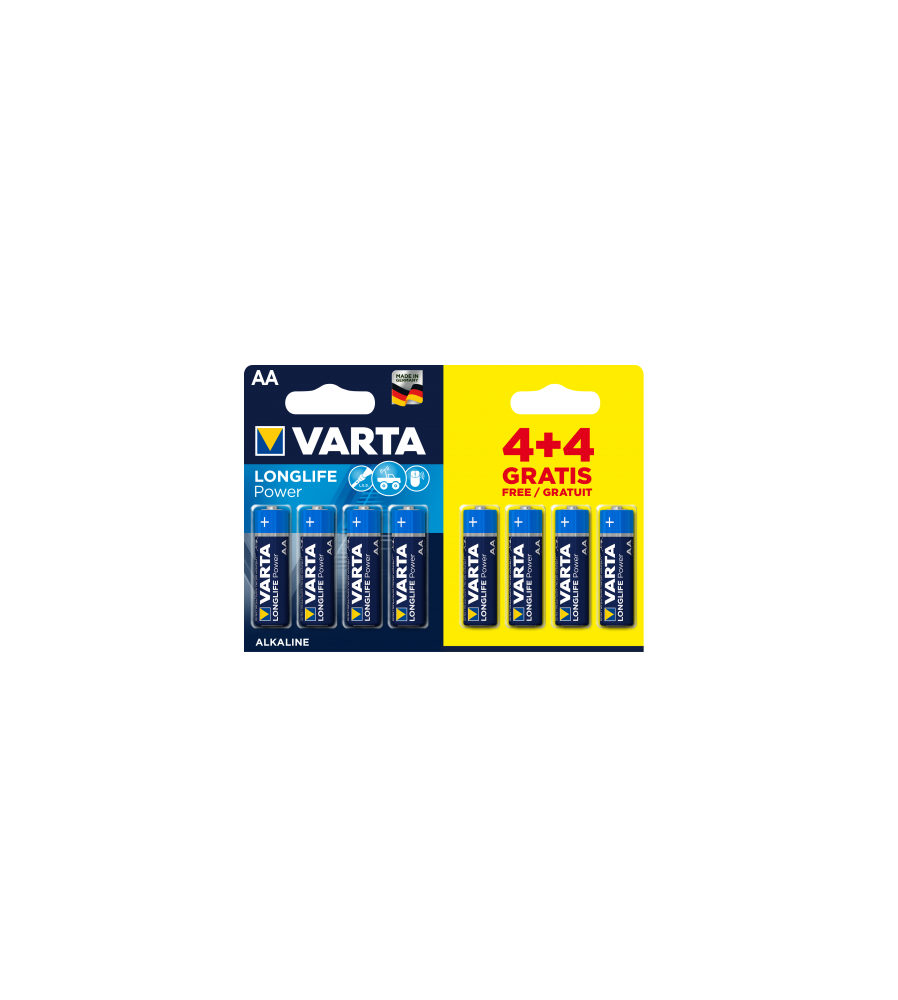 Varta - Varta Longlife Power Baterii alcaline AA / LR6 (Mignon) 1.5V 2950 mAh - Format AA - BS459-CB