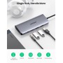UGREEN - 10in1 USB-C PD C Type USB C la 4K HDMI USB-C VGA RJ45 USB 3.0 3.5mm Audio Port SD TF Card - Adaptoare USB  - UG-80133