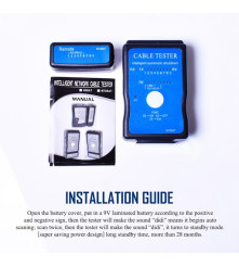 Oem - Tester cablu LAN USB RJ45 RJ11 / RJ12 Retea ethernet CAT5 UTP M726AT - Instrumente de rețea - YNK001-1