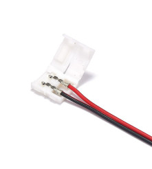 Oem - 8mm 2 Pin Single Color LED Strip Click to Click 15cm Sarma cablu conector - Conectori LED - LSCC04
