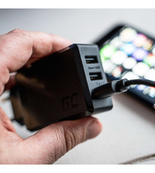 Green Cell - Incarcator USB 30W 3 Surse, incarcator rapid / incarcator inteligent - Încărcătoare AC - GC094