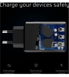 Green Cell - Incarcator USB 30W 3 Surse, incarcator rapid / incarcator inteligent - Încărcătoare AC - GC094