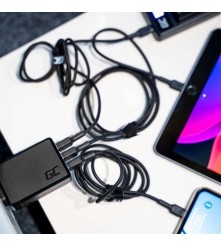 Green Cell - Incarcator USB 30W 3 Surse, incarcator rapid / incarcator inteligent - Încărcătoare AC - GC094