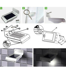 Oem - Solar 16 LED Lampa de iluminat pentru exterior cu senzor de miscare - DIY Solar - AL1098-SL