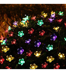 Oem - Ghirlanda luminoasa cu 10 becuri LED, model flori de cires - Decorațiuni grădina - TZ014