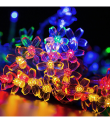 Oem - Ghirlanda luminoasa cu 10 becuri LED, model flori de cires - Decorațiuni grădina - TZ014