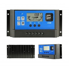 50A DC 12V-24V PWM Regulator de incarcare solara cu LCD si 5V USB