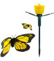 Polux - Fluture solar zburator si floare, ideal pentru gradina, terasa, balcon - Lămpi și decorațiuni solare - PL001