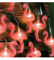 Polux - Ghirlanda luminoasa solara cu LED, model Flamingo - Lămpi și decorațiuni solare - PL003
