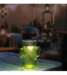 Polux - Lampa Solara cu Led, model cactus, dimensiuni 14.5 x 7.5 cm - Lămpi și decorațiuni solare - PL012