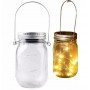 Polux - Lampa solara cu 10 LED-uri tip borcan 13.5 x 8 x 7.5 cm Alb Cald - Lămpi și decorațiuni solare - PL017