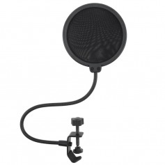 Filtru pop flexibil Mic-shield dublu strat pentru microfon - 100mm