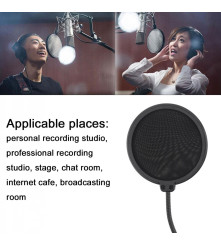 Oem - Filtru pop flexibil Mic-shield dublu strat pentru microfon - 150mm - Căști și accesorii - AL1114-MIC150