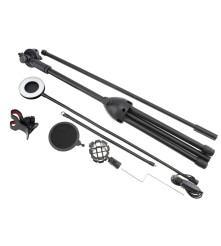 Oem - Suport multifunctional pentru microfon cu lumina LED, suport telefon si filtru POP - Boxe si microfoane - AL1116-STA