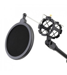 Oem - Suport multifunctional pentru microfon cu lumina LED, suport telefon si filtru POP - Boxe si microfoane - AL1116-STA