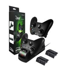 DOBE - Duo Charging Stand + 2 batteries for XBOX One One X and One S - Xbox One - AL1120-XB1