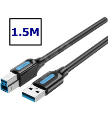 Vention - Cablu VENTION USB 3.0 A Tata la B Tata - Cabluri USB 3.0 - VENT-2022-CB