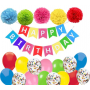 Oem - Set 21 baloane si accesorii pentru petrecere, aniversare HAPPY BIRTHDAY - Baloane petreceri - TZ054