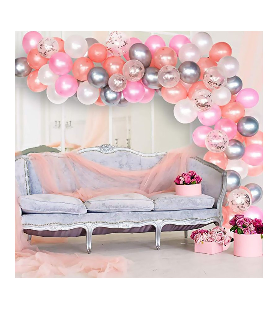 Oem - Set 103 baloane si accesorii pentru aniversare, petrecere tip arcada - Baloane petreceri - TZ069