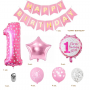 Oem - Set 21 baloane pentru aniversare, petrecere HAPPY BIRTHDAY - 1 ani - Baloane petreceri - TZ071
