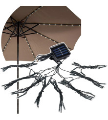 Polux - Ghirlanda solara pentru umbrela de gradina, 72 leduri - Lămpi și decorațiuni solare - PL065