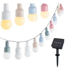Polux - Ghirlanda luminoasa solara pentru exterior 3.8M cu 10 Becuri LED - Lămpi și decorațiuni solare - PL068