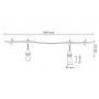 Polux - Lant LED decorativ de exterior GIRLANDA 6.1m 10xE27/0,5W/36V IP44 - Decorațiuni grădina - PL076