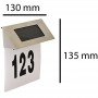 Polux - Numar de casa cu incarcare solara, iluminat LED 13.5 x 13 cm - Lămpi și decorațiuni solare - PL092