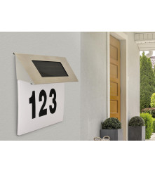 Polux - Numar de casa cu incarcare solara, iluminat LED 13.5 x 13 cm - Lămpi și decorațiuni solare - PL092