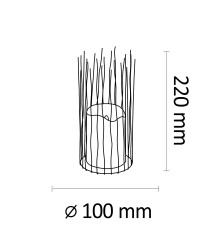 Polux - Lampa LED NYBORG cu efect real de lumanare 22 x 10 cm - Decorațiuni grădina - PL096