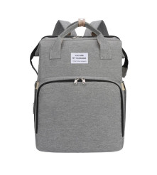 Oem - Rucsac multifunctional pentru bebelusi, cu patut extensibil, model unisex, gri - Alte accesorii pentru copii și bebeluș...