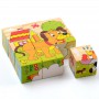 Oem - Set 6 in 1 cuburi Puzzle din lemn pentru copii, 6 imagini - Jucării educative - TZ124