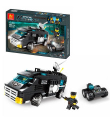 Oem - Set de construit din blocuri lego, model masina de politie SWAT din 203 piese - Jucării educative - TZ161
