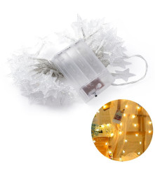 Oem - Ghirlanda luminoasa cu 50 becuri LED, alb cald model steluta 5M - Lumini Crăciun - TZ192