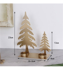 Polux - Sfesnic decorativ auriu model brad de craciun - Felinare Crăciun - TZ213