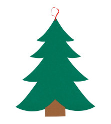 Oem - Brad de Craciun din fetru cu 27 decoratiuni pentru perete 80 x 60 cm - Alte accesorii Craciun - AC229