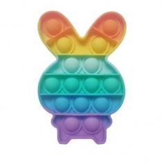 Oem - Joc POP IT cap iepure din silicon multicolor 12 cm - Jucării educative - TZ244