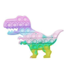 Oem - Joc POP IT dinozaur din silicon multicolor 12 cm - Jucării educative - TZ245
