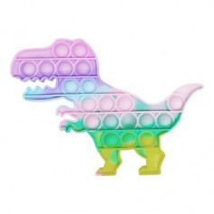 Oem - Game POP IT multicolored silicone dinosaur 12 cm - Jucării educative - TZ245