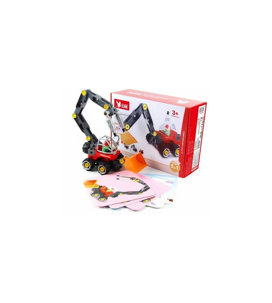 Oem - Joc de constructie 5 in 1 vehicule industriale din 42 blocuri lego si 5 carti - Jucării educative - TZ256