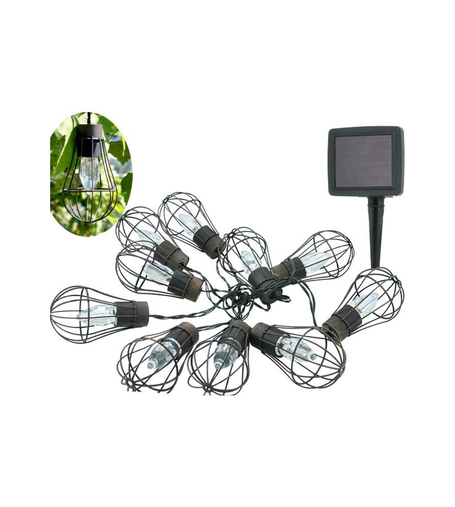 Polux - Ghirlanda luminoasa solara pentru exterior 3.8M cu 10 Becuri LED - Lămpi și decorațiuni solare - PL104