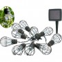 Polux - Ghirlanda luminoasa solara pentru exterior 3.8M cu 10 Becuri LED - Lămpi și decorațiuni solare - PL104