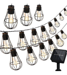 Polux - Ghirlanda luminoasa solara pentru exterior 3.8M cu 10 Becuri LED - Lămpi și decorațiuni solare - PL104