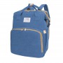 Oem - Rucsac multifunctional pentru bebelusi, cu patut extensibil, model unisex, albastru - Alte accesorii pentru copii și be...