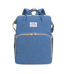 Oem - Rucsac multifunctional pentru bebelusi, cu patut extensibil, model unisex, albastru - Alte accesorii pentru copii și be...