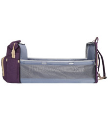 Oem - Rucsac multifunctional pentru bebelusi, cu patut extensibil, model unisex, albastru - Alte accesorii pentru copii și be...
